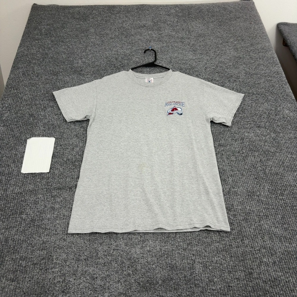 Colorado Avalanche Delta T Shirt Mens M Grey Cotton Poly Embroidered NHL Hockey